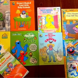 Sesame Street Books Lot of 10 Books Vintage and newer